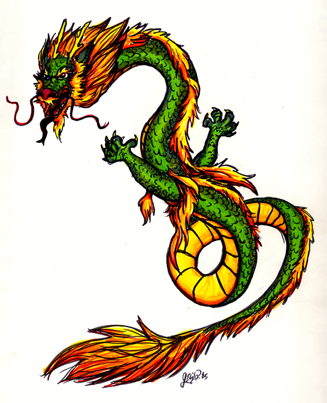 Chinese Dragon in color by davenevanxaviour on Clipart