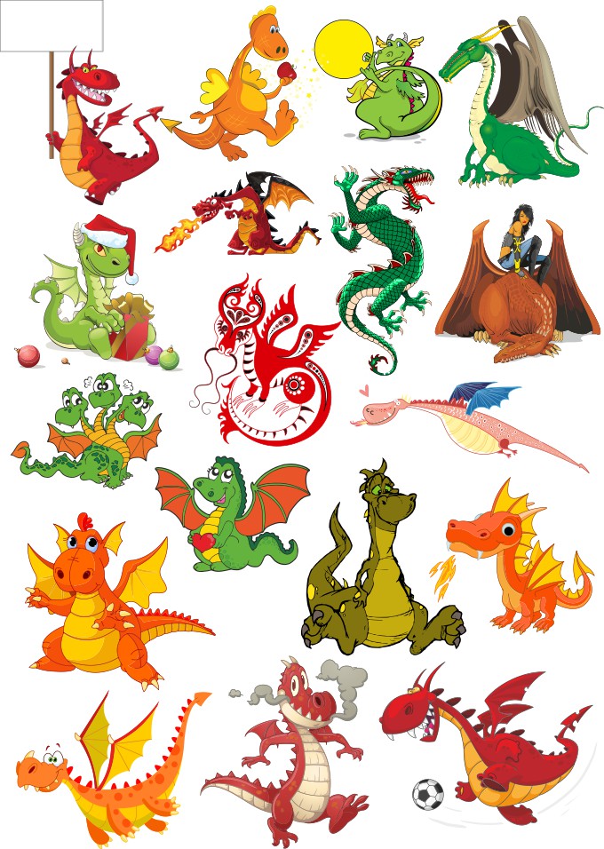 Vector dragons large.