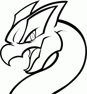 Line drawing dragon.