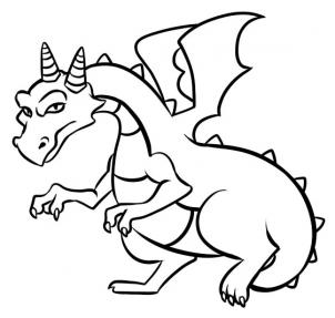 dragons clipart easy