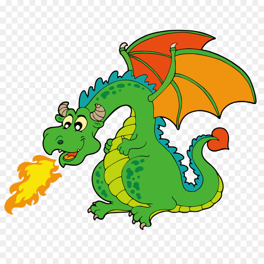 Fire Breathing Dragon clipart