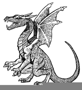 Medieval dragons clipart.