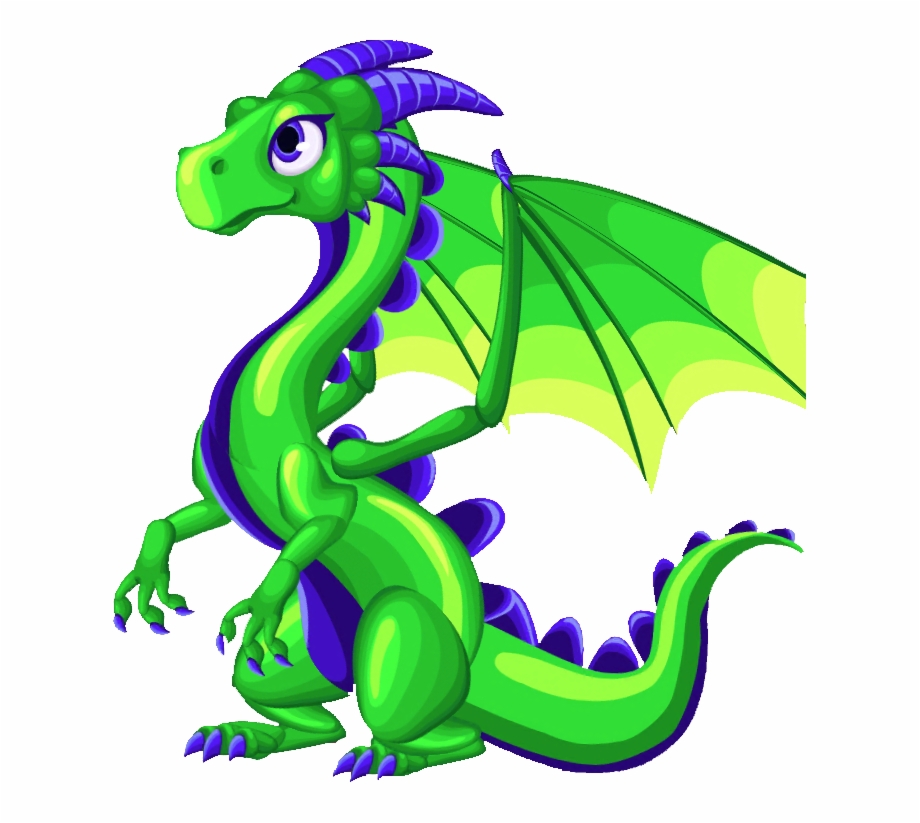 Little Dragon Clipart Mythical Creature Green Dragon Cartoon