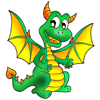 Little Dragon Clipart Mythical Creature Green Dragon Cartoon