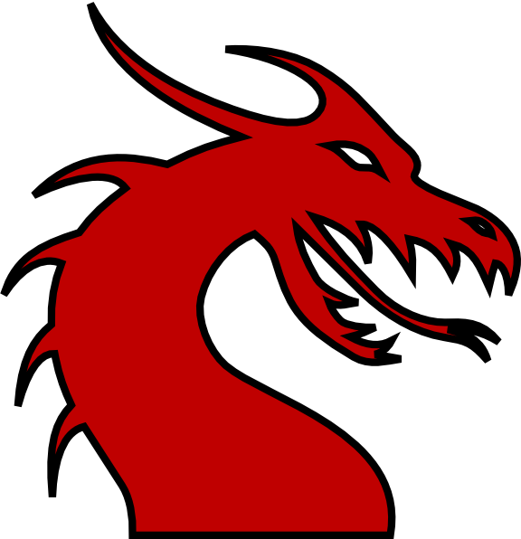 Red dragon clipart.