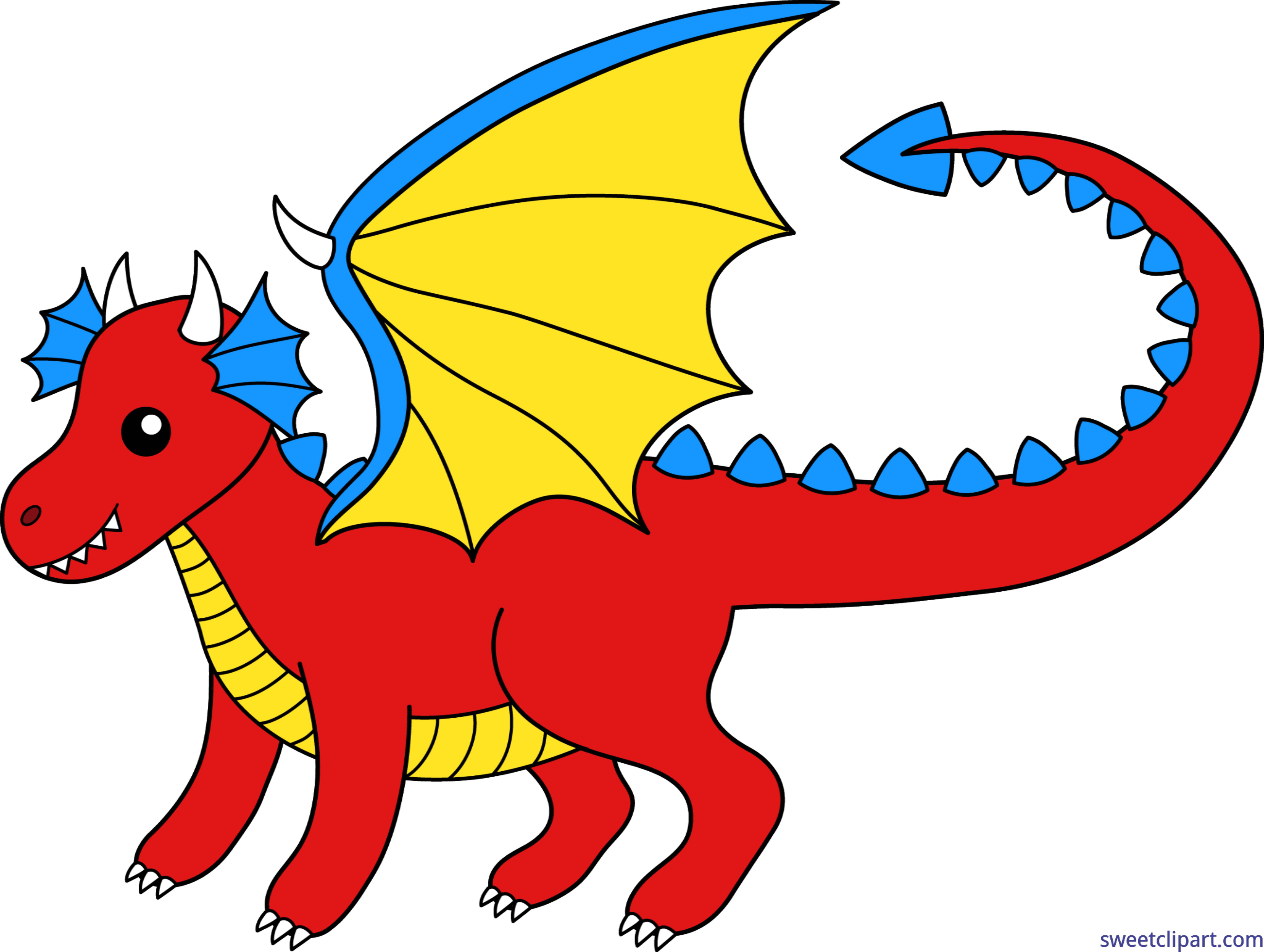 dragons clipart red