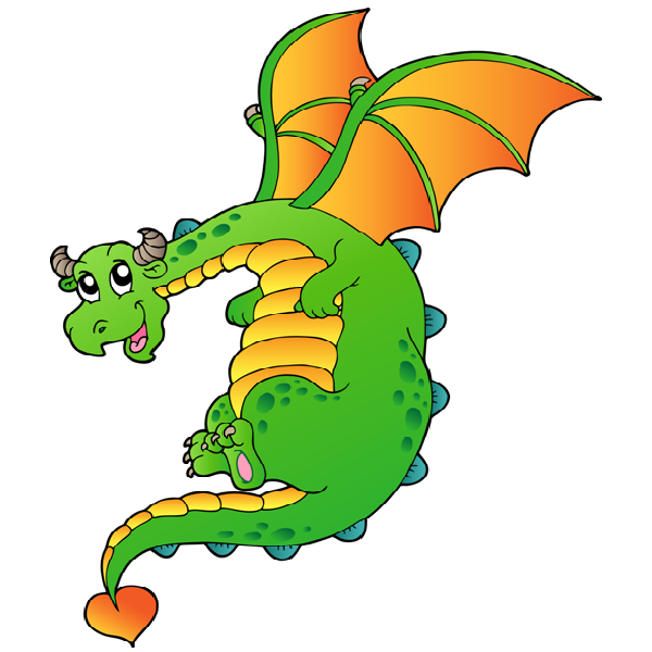 Cute dragons cartoon.