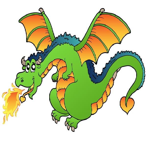 Cute dragons cartoon.