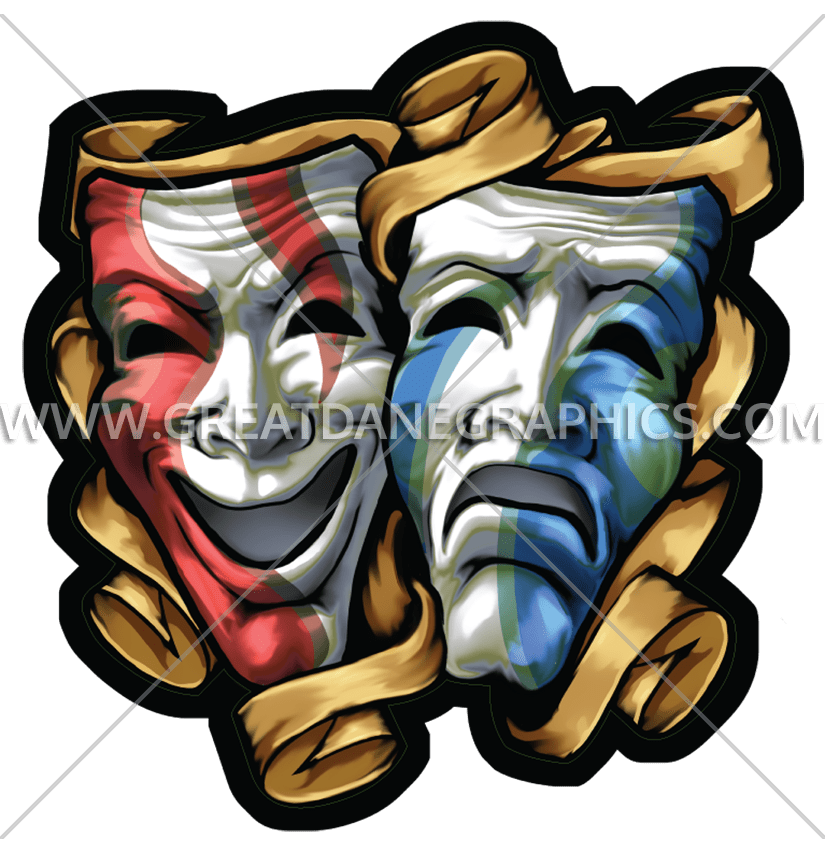 Drama clipart mask color, Drama mask color Transparent FREE