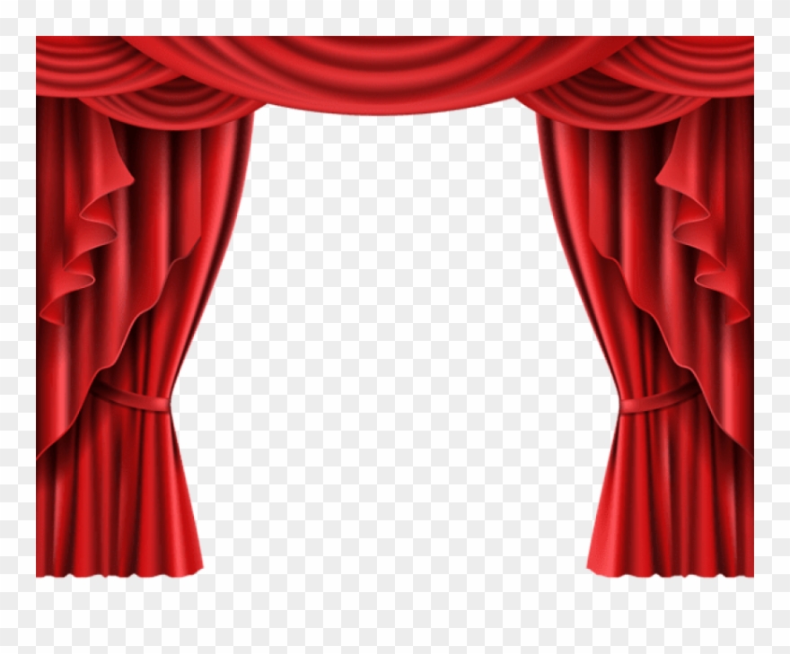 Download Red Theater Curtain Transparent Clipart Png