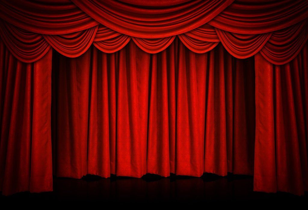 Red curtain stage.
