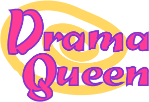 Drama queen pink word art