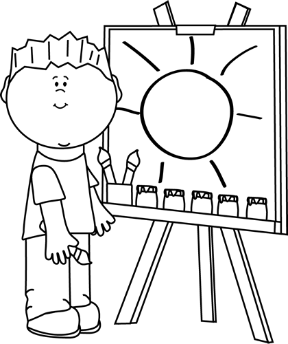 Free Painter Clipart Black And White, Download Free Clip Art