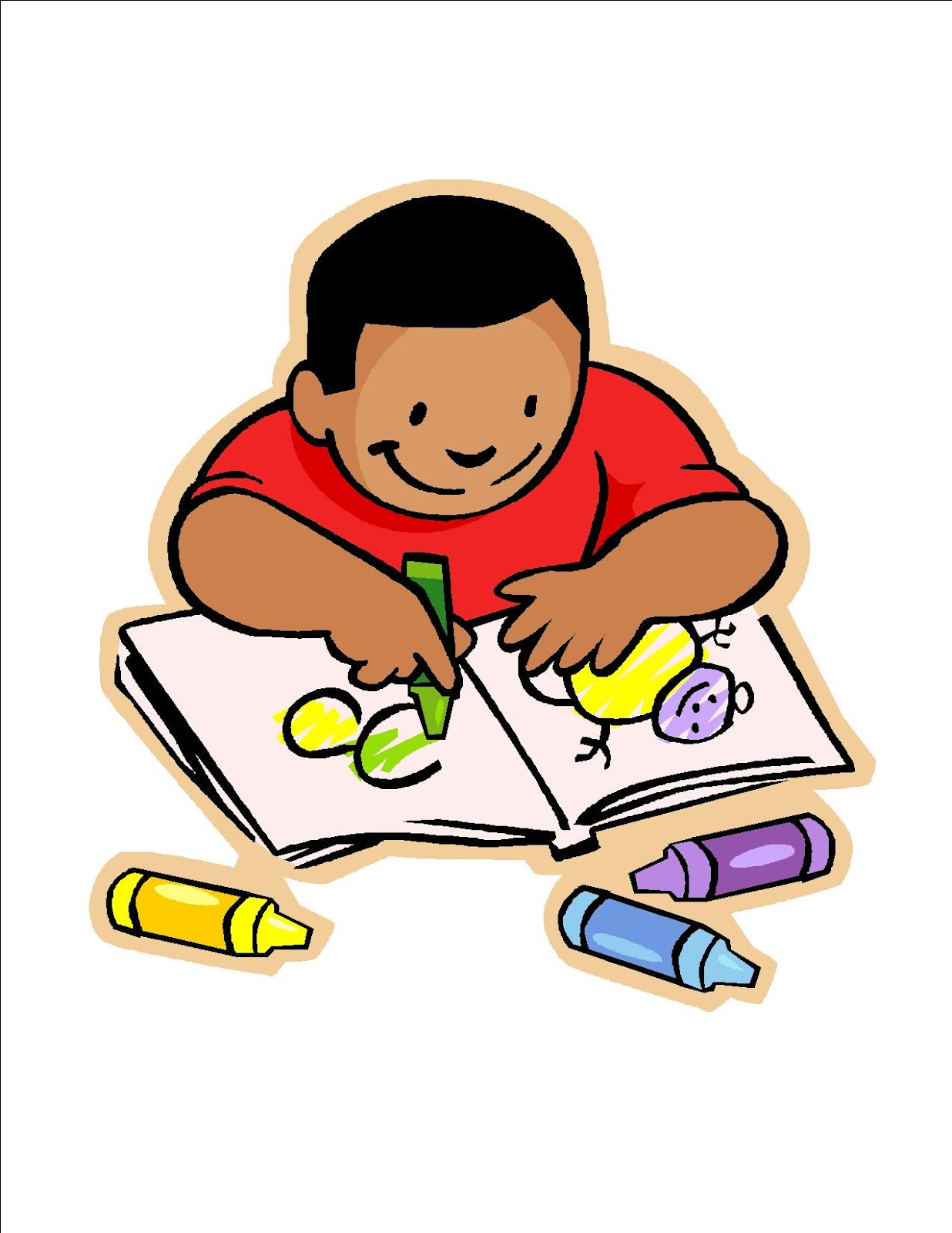 Kids drawing clipart.