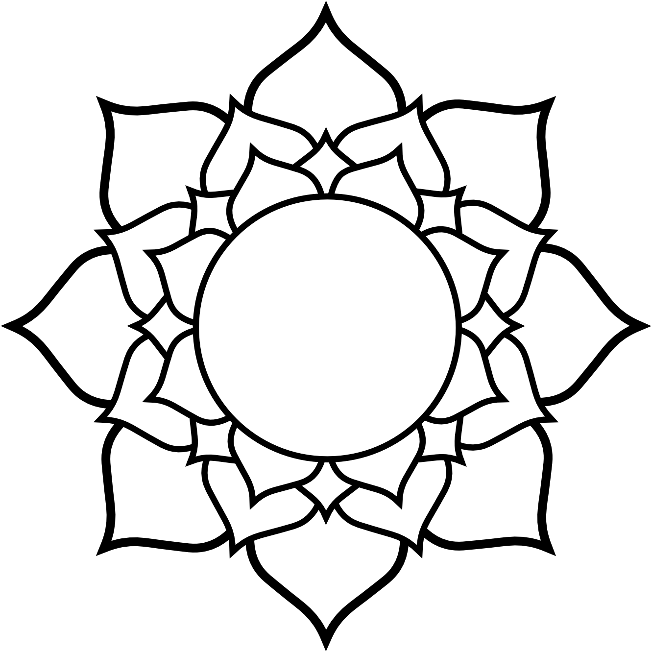 How To Draw Lotus Flower Top View
