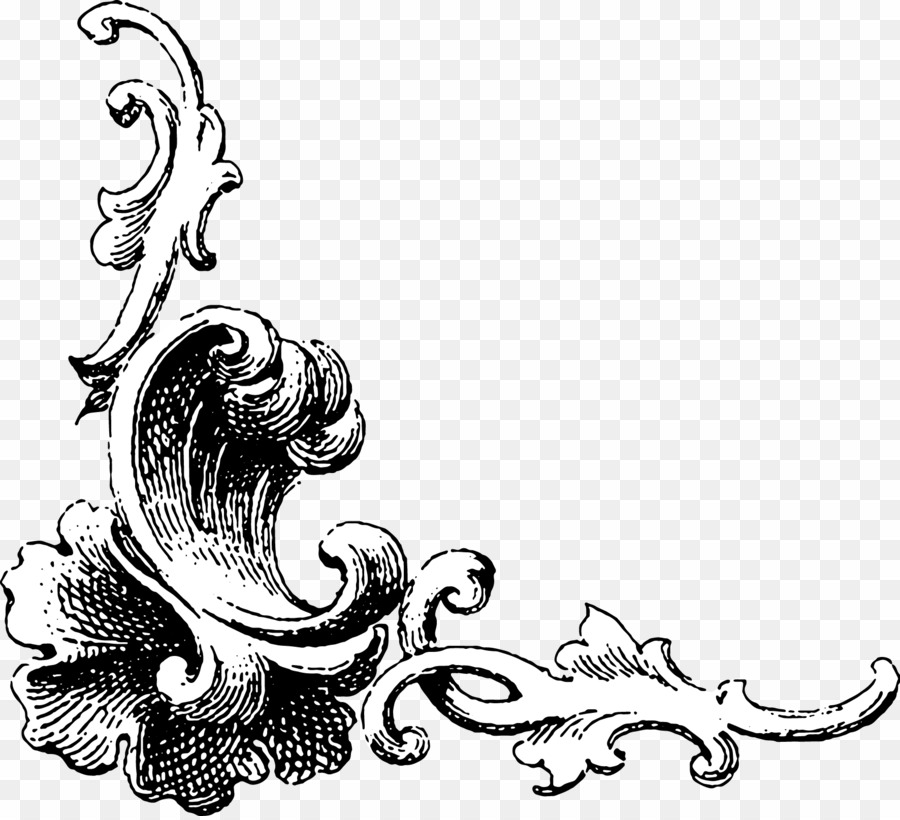 Baroque Drawing Black And White PNG Drawing Visual Arts