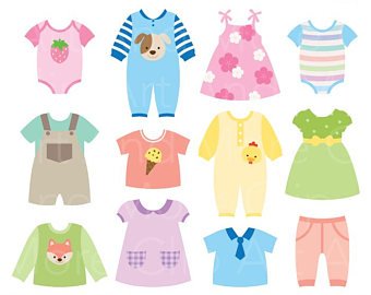 Baby dress clipart.