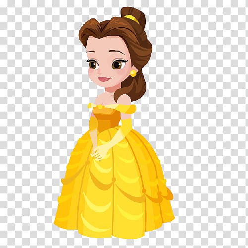 Belle Beast Snow White , yellow dress transparent background