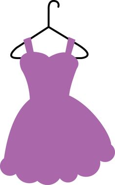 Purple dress on hanger clipart