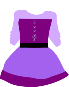Purple Pirate Dress Clip Art