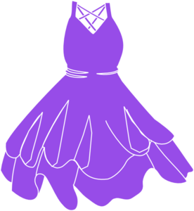 Black Dress Clipart purple