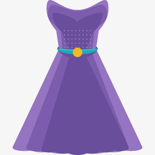 Purple dress clipart