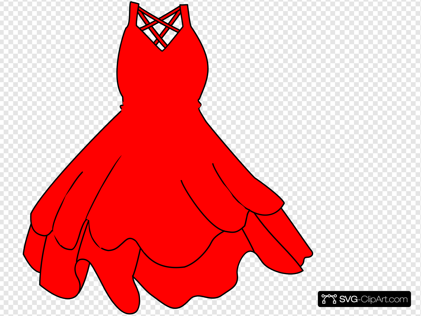Red dress clip.