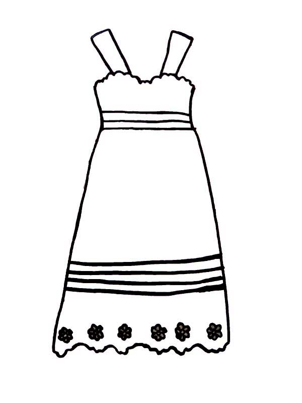 Dress coloring pages.