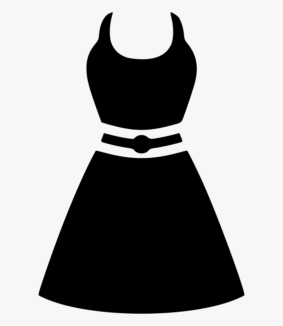 Black Dress Clipart Icon Transparent