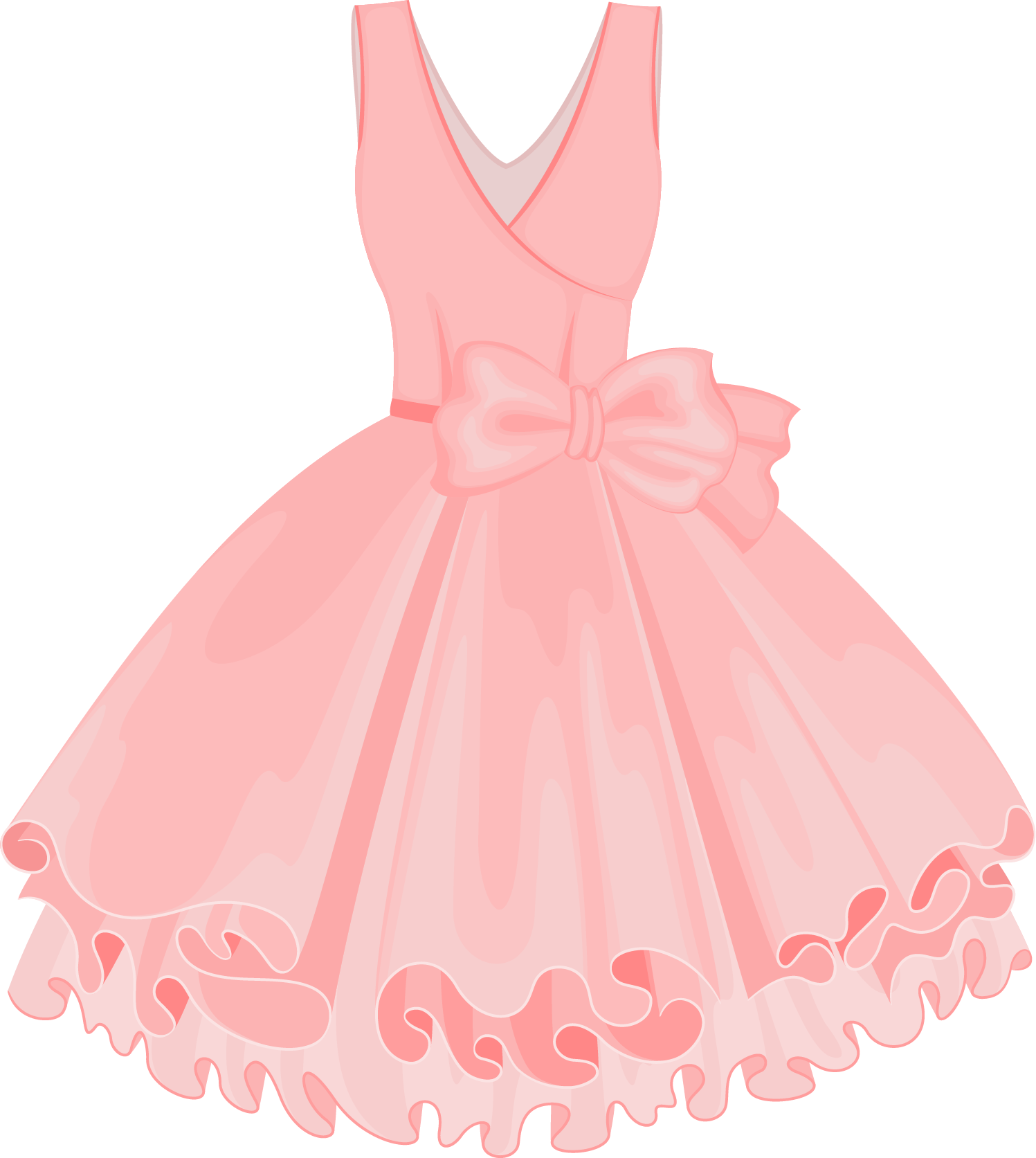 Pink Painted Dress Vector Skirt Tutu Clipart Vector