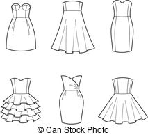 Dress Vector Clip Art Illustrations