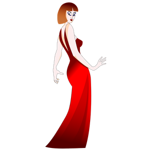 Woman In Red Dress clipart, cliparts of Woman In Red Dress