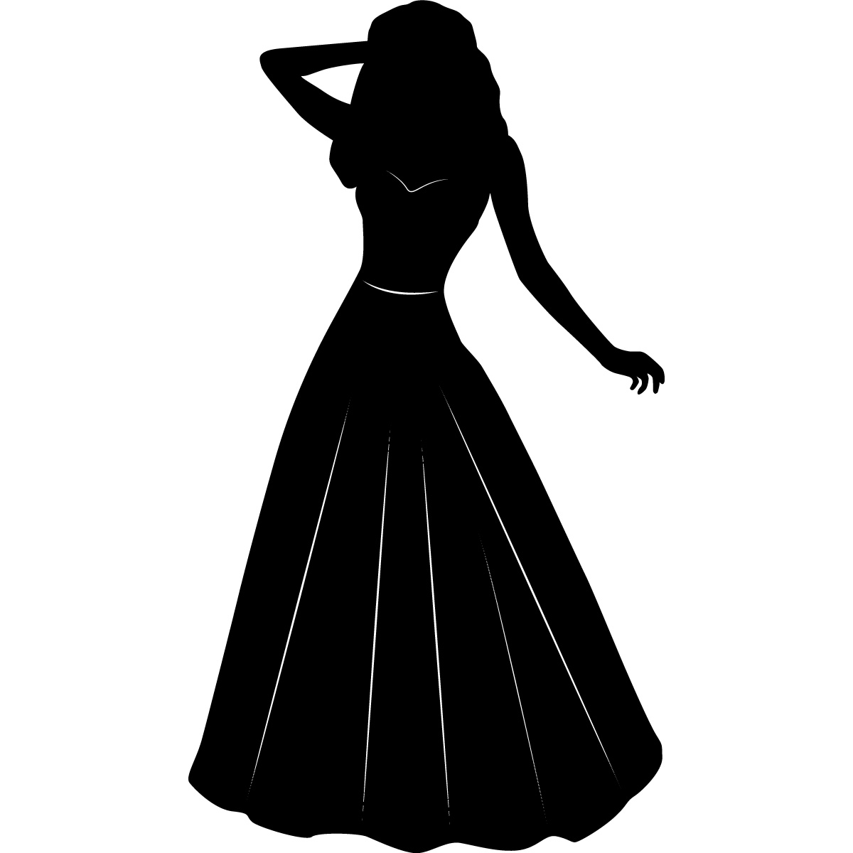 Woman in dress clipart