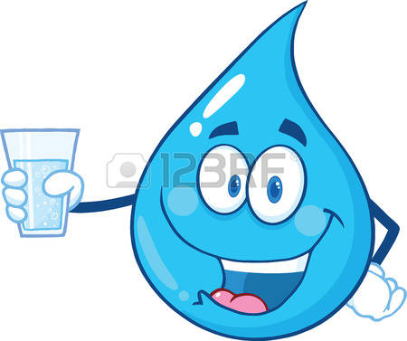Drinking water clipart