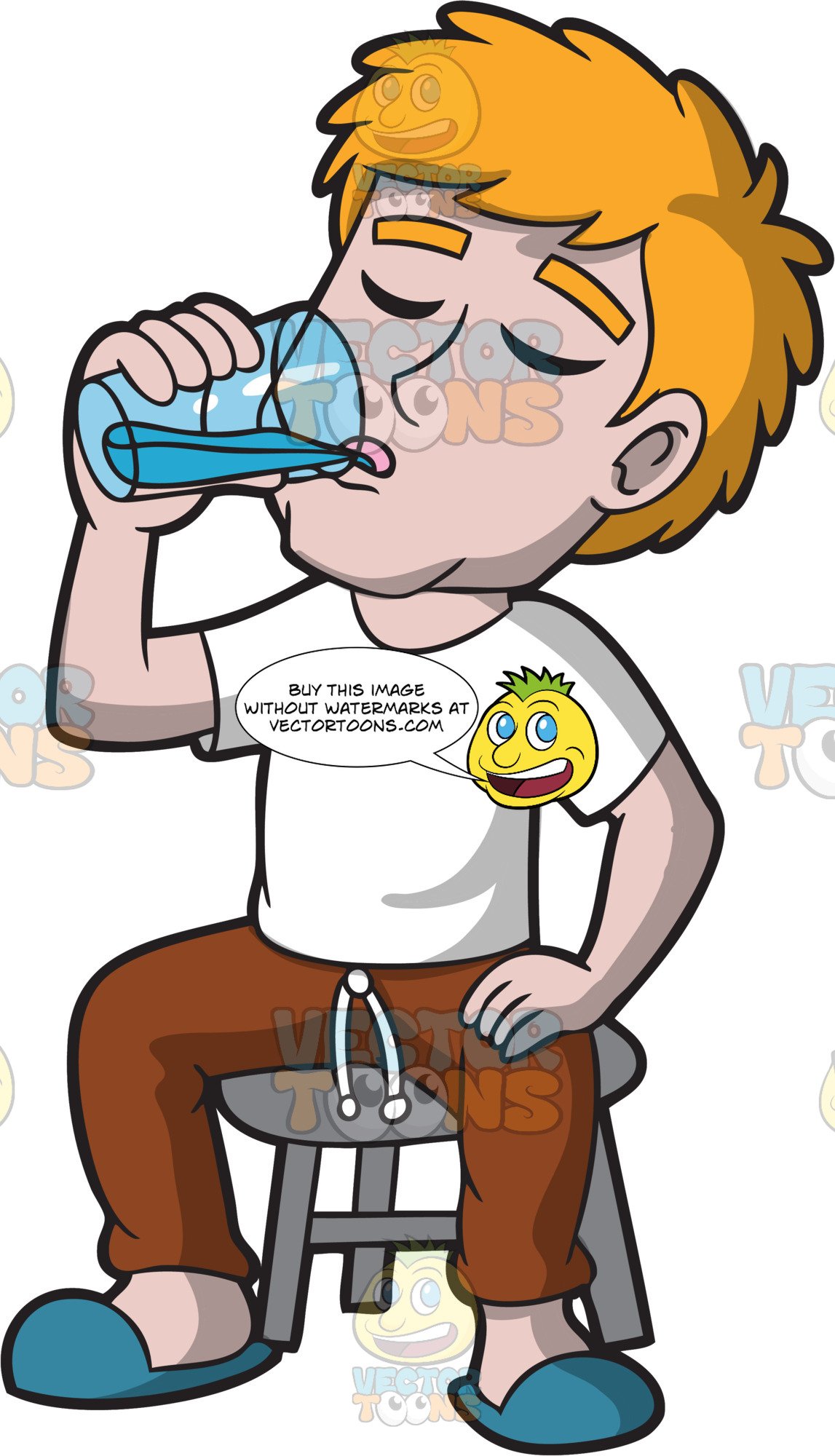 A Guy Drinking A Glass Of Water