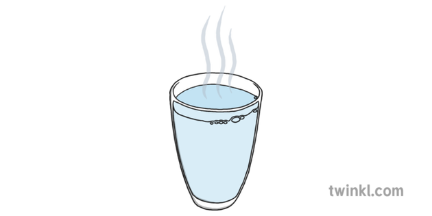 Hot water illustration.