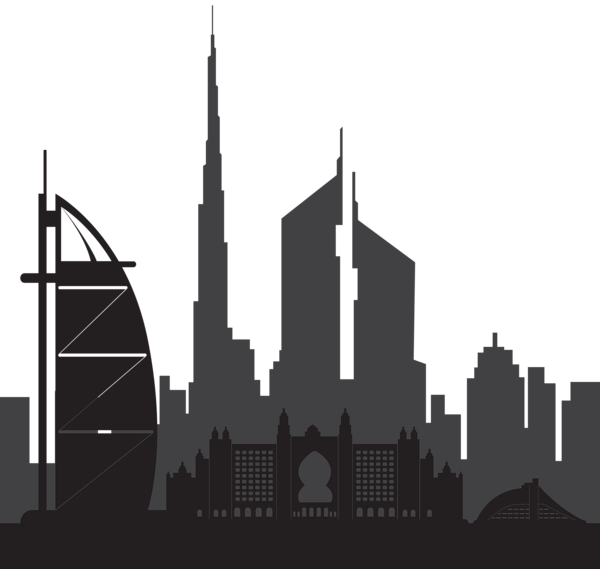 Dubai silhouette png.