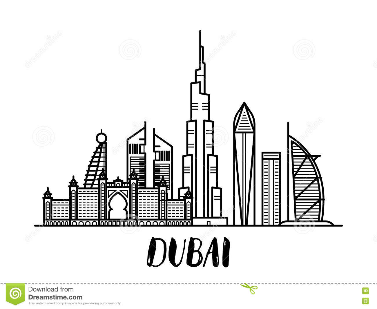 Dubai clipart look.