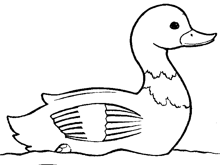 duck clipart black and white