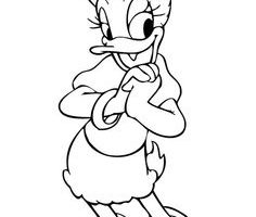 Donald duck clipart black and white