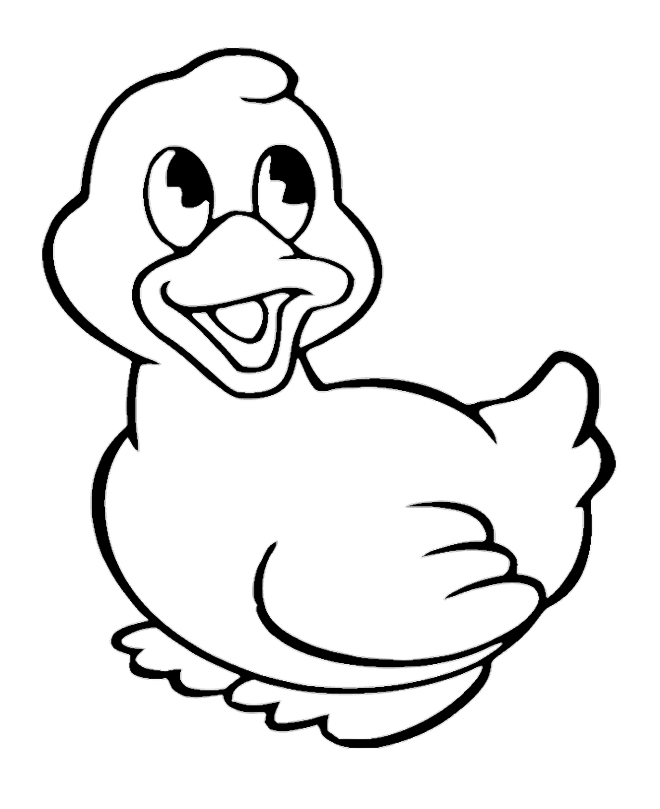 duck clipart black and white duckling