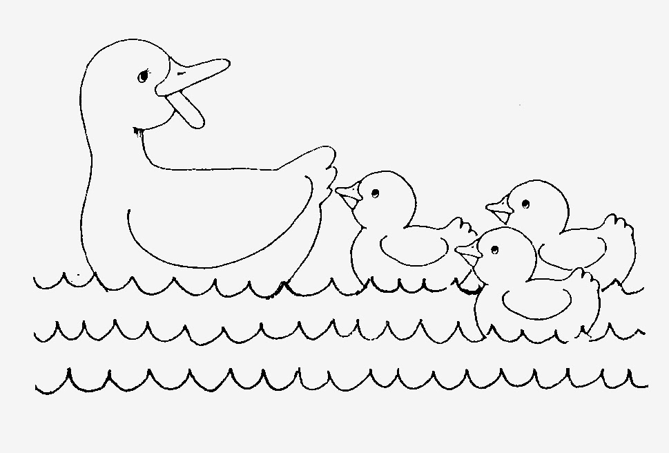 duck clipart black and white duckling