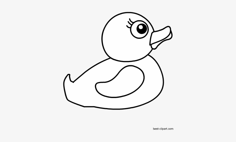 Black And White Rubber Ducky Free Clipart