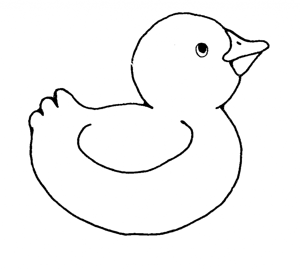 duck clipart black and white simple