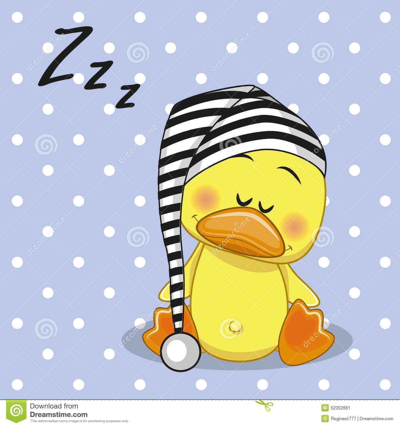 Sleeping Duck Clipart