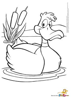 Duck Swimming Clipart Black And White