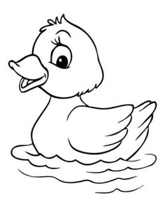 Duck swimming clipart.