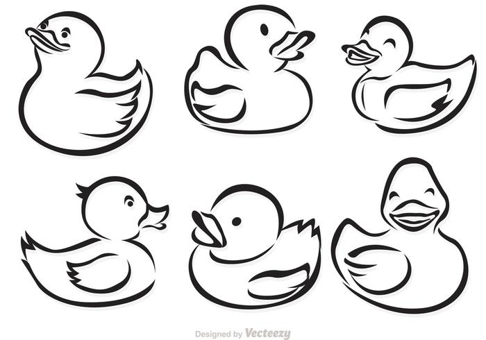 Rubber duck outline.