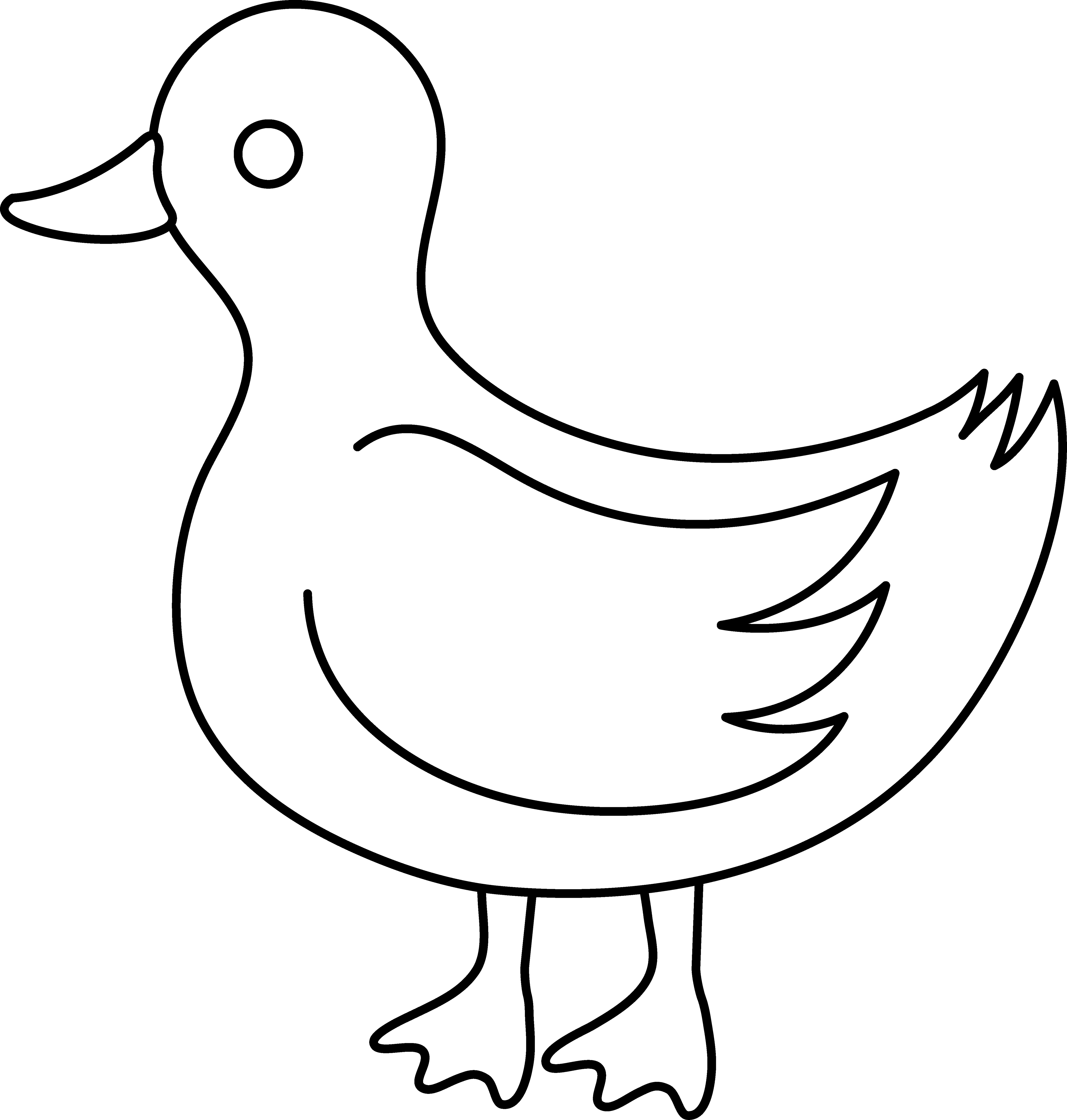 Black And White Png Of Duck