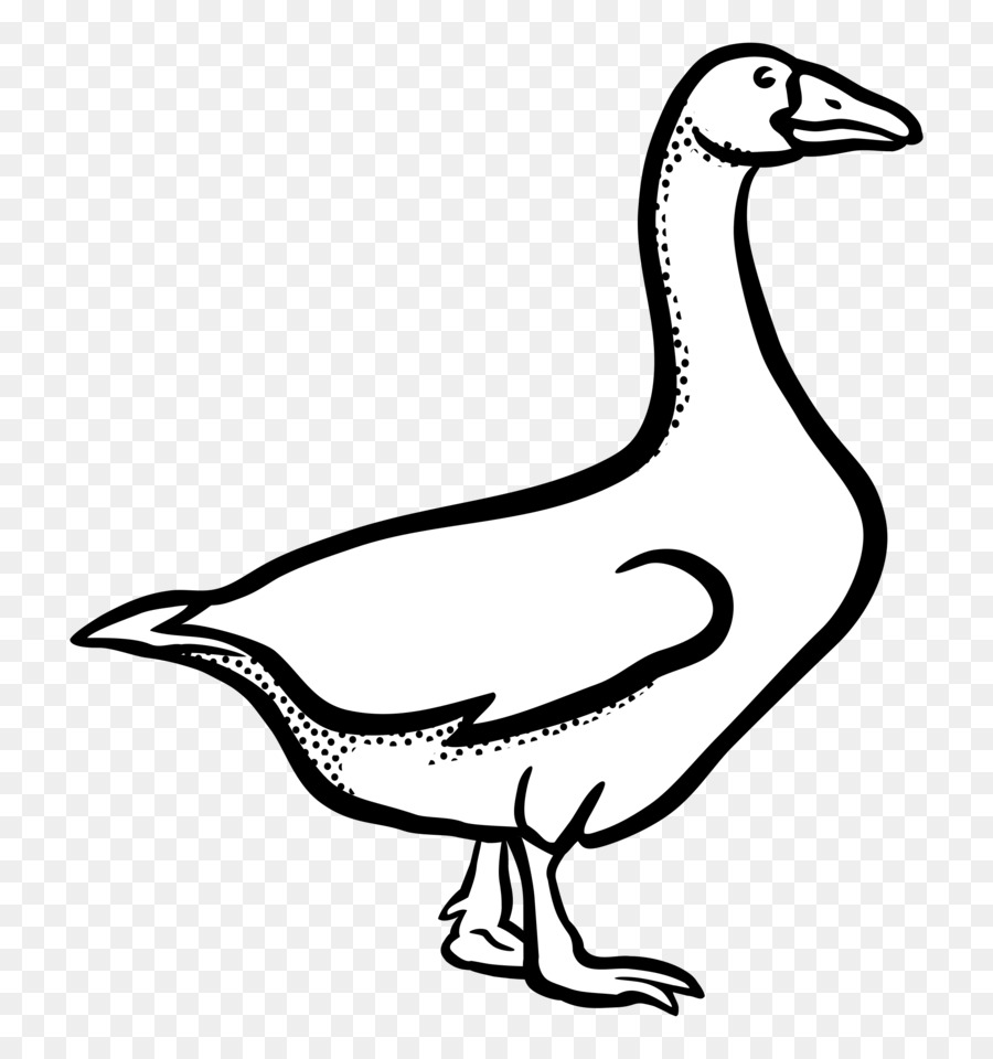 duck clipart black and white transparent